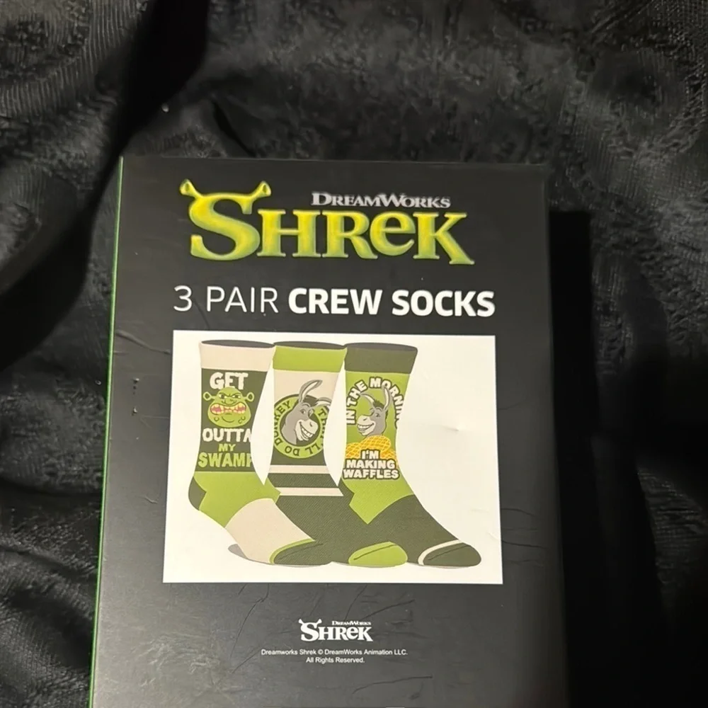 DreamWorks Shrek 3 Pair Men's Crew Socks